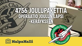 HalpaHallin asiakkaat palauttivat 4756 joulupakettia Operaatio Joulun Lapsi -keräykseen