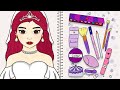 [☁️kertas diy☁️] Tata Rias Pengantin untuk Hari Pernikahan💄🌈 Tutorial Rias Kreatif| ASMR Indo Paper