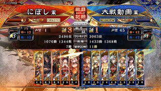 【三国志大戦】王濬賈南風vs司馬師破滅舞