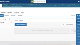 Creating a Master Class in Unified Classroom by Powerschool
