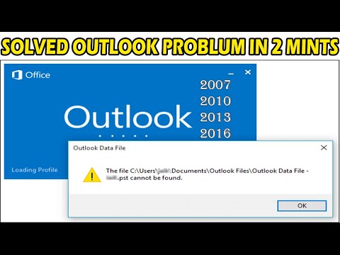 Problum Solved!!! Outlook PST file not found Complete Solution presented by The knowledge hub