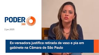 Ex-vereadora justifica retirada de vaso e pia em gabinete na Câmara de São Paulo