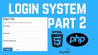 How to create a login and register system using php and mysql - part 2