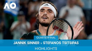 Jannik Sinner v Stefanos Tsitsipas Highlights (QF) | Australian Open 2022