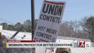 Protest held outside Durham Amazon warehouse over COVID safety protocols