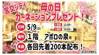 宮交シティ2021母の日カーネーションプレゼント