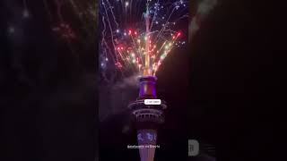 Sky Tower Fireworks Ring In the New Year in Auckland