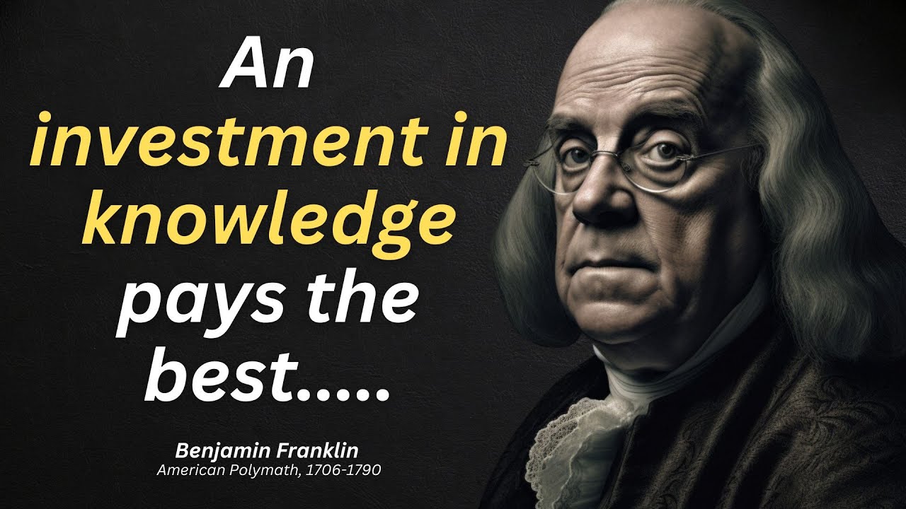 BENJAMIN FRANKLIN - LIFE LESSONS FOR SUCCESS AND GROWTH - YouTube