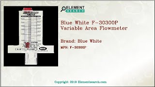 Blue White F-30300P Variable Area Flowmeter | F-300 Sries