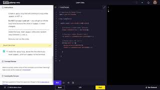 Learn Java - 6.0 Java Loops Codecademy Walkthrough