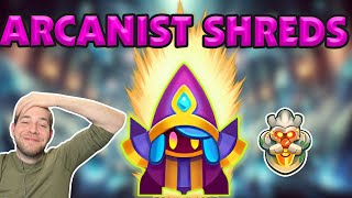 Arcanist Crystalmancer is TOO STRONG! Crystal vs Tesla | Rush Royale