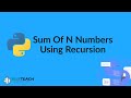 Sum of N Numbers using Recursion Program | Python class 12 | Chapter 5 #5.2     #Recursion