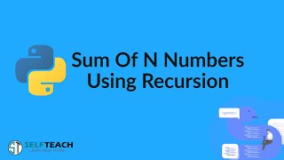 Sum of N Numbers using Recursion Program | Python class 12 | Chapter 5 #5.2 #Recursion