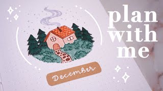 December 2024 bullet journal setup | plan with me | cozy winter theme ❄️