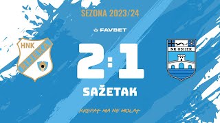 Rijeka - Osijek 2:1, sažetak, 8. kolo (2023./2024.)