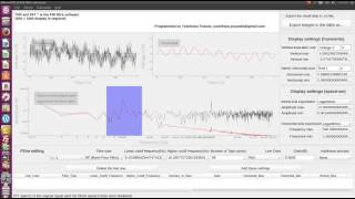 usage of the "FIR and FFT" 1: Band pass filtre with sample data.