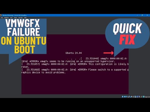 Исправлено: сбой Vmwgfx при загрузке неподдерживаемого гипервизора Ubuntu в VirtualBox.