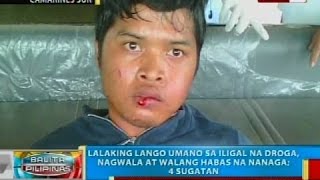 Lalaking lango umano sa iligal na droga, nagwala at walang habas na nanaga; 4 sugatan