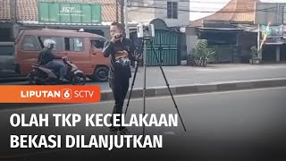 Petugas Melakukan Olah TKP Kecelakaan Maut di Depan SDN 2 dan 3 Kota Baru Bekasi | Liputan 6