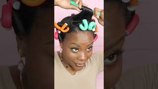 Stunning Flexi Rod Set on Natural Hair #flexirods #blackgirlhairstyles