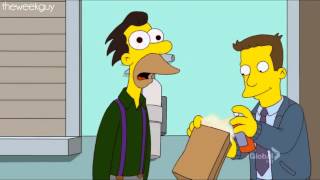 Lenny Leonard licks a Psychoactive toad and gets high. - The Simpsons Scene