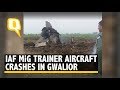 Pilot Ejected Safely After IAF MiG Trainer Aircraft Crashes Near Gwalior Airbase | The Quint