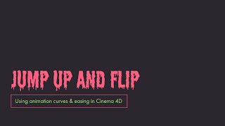 Cinema 4D Tutorial: Jump up and Backflip Animation