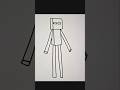 How to Draw Enderman Minecraft #drawing #drawingtutorial #tutorial #youtube #trend #trending #shorts