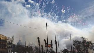 Mascleta By the Pyrotechnicians Dragón - Fallas 2020 - Valencia, Spain - Daylight Sound Firework