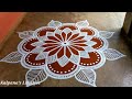 Easy Rangoli design simple design Big Flowers kollam pandaga design muggulu