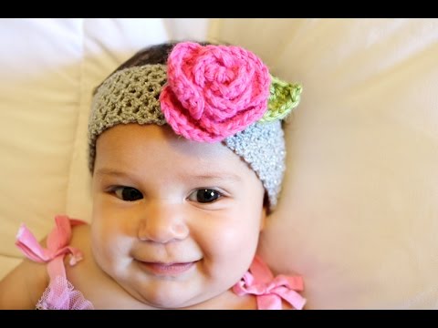 Crochet Glama's Stretchy Rose Headband Crochet Glama's Stretchy Rose Headband