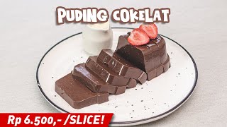 Lembut ! Coklat Banget ! Resep Puding Coklat [ Chocolate Pudding ]