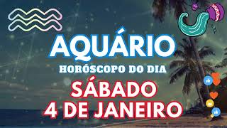 ♒ AQUÁRIO, ALERTA MÁXIMO! 😱 ALGO INESPERADO PODE ACONTECER NESTE SÁBADO 4 DE JANEIRO DE 2025!