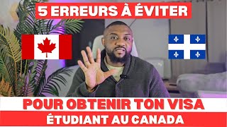 🚨5 Erreurs à Éviter si tu veux Obtenir Ton Visa Étudiant au Canada