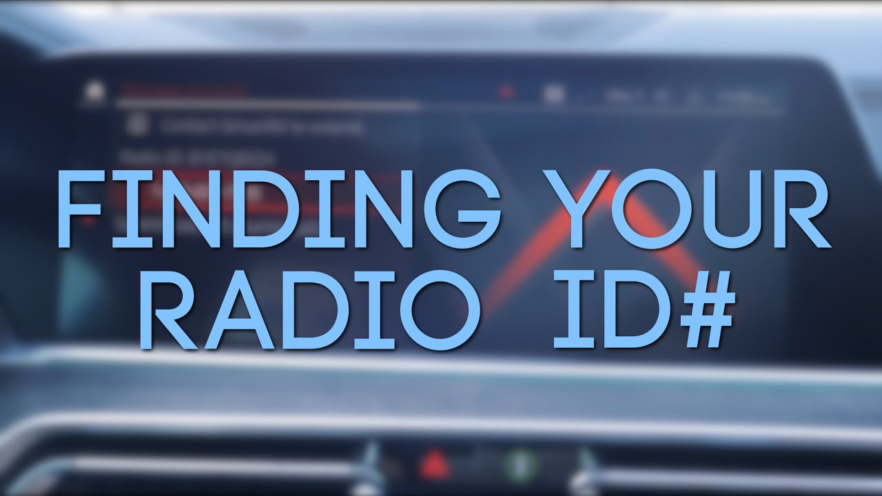 How To Find Your Vehicle's Radio ID For Sirius XM - YouTube