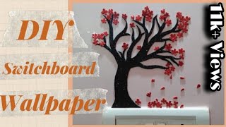 DIY Wallpaper/Switchboard Art/How to make Switchboard Sticker at Home/Switchboard Decoration ideas