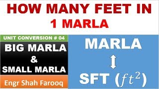 CONVERT MARLA TO SFT AND SFT TO MARLA | Big Marla | Small Marla | Civil Engineer