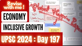 Economy 📊| Inclusive Growth📈| Revise with me for UPSC 2024 | 197 Days left - UPSC Prelims 2024