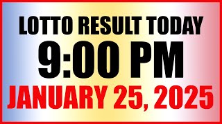 Lotto Result Today 9pm Draw January 25, 2025 Swertres Ez2 Pcso