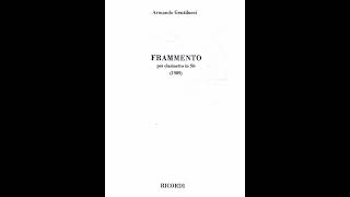 ARMANDO GENTILUCCI -  Frammento (1989) per clarinetto in SIb