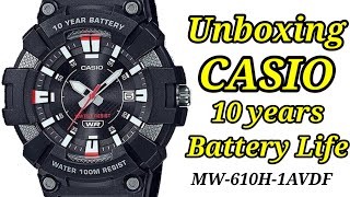 UNBOXING - CASIO GENERAL MW-610H-1AVDF - 10 Tahun Ganti Baterai ‼