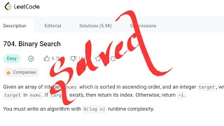 [Hindi] 704. Binary Search | Leetcode Easy | Recursive | Beginner Friendly
