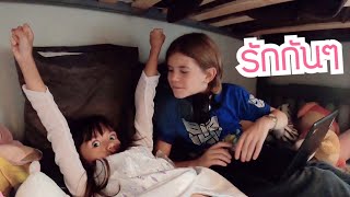 [VLOG บ้านลูกผสม] สมใจกับโนแลนเดินเล่นนอกบ้าน โนแลนช่วยทำขนมปังกะเทียม |Blended Family