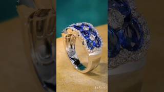 Blueberry Sapphire with Vanilla Diamonds by Levian Jewelry #shorts #ring #diamonds