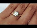 2.05ct antique cushion cut diamond engagement ring in 14k yellow gold with platinum prongs veg 497