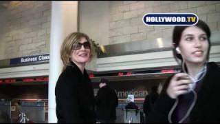 EXCLUSIVE: Rene Russo and Daughter At LAX in Los Angeles.