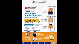 Sosialisasi Magang dan Studi Independen Bersertifikat Batch 5