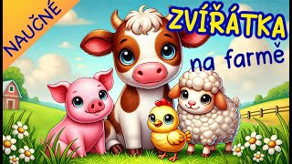 Písnička pro Děti🎵 ZVÍŘÁTKA NA FARMĚ a jejich mláďátka – Zvuky Jak dělají a Stíny - Zábavné Učení