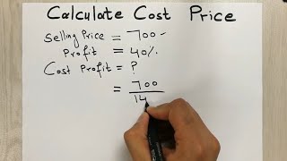 How to Calculate the Cost Price Easy Trick