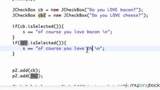 Learn Java Tutorial 1 35 JCheckBox isSelected;